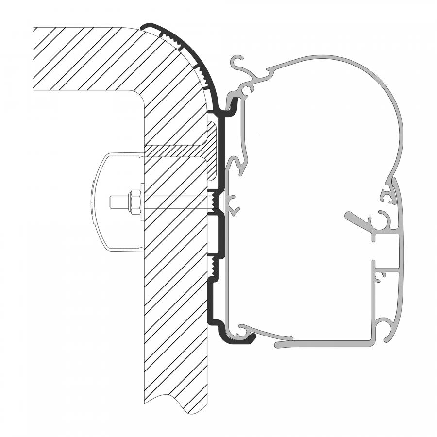 Product image 1 of the product “Adapter für Bürstner zu Markisen Dometic Serie 1 ”